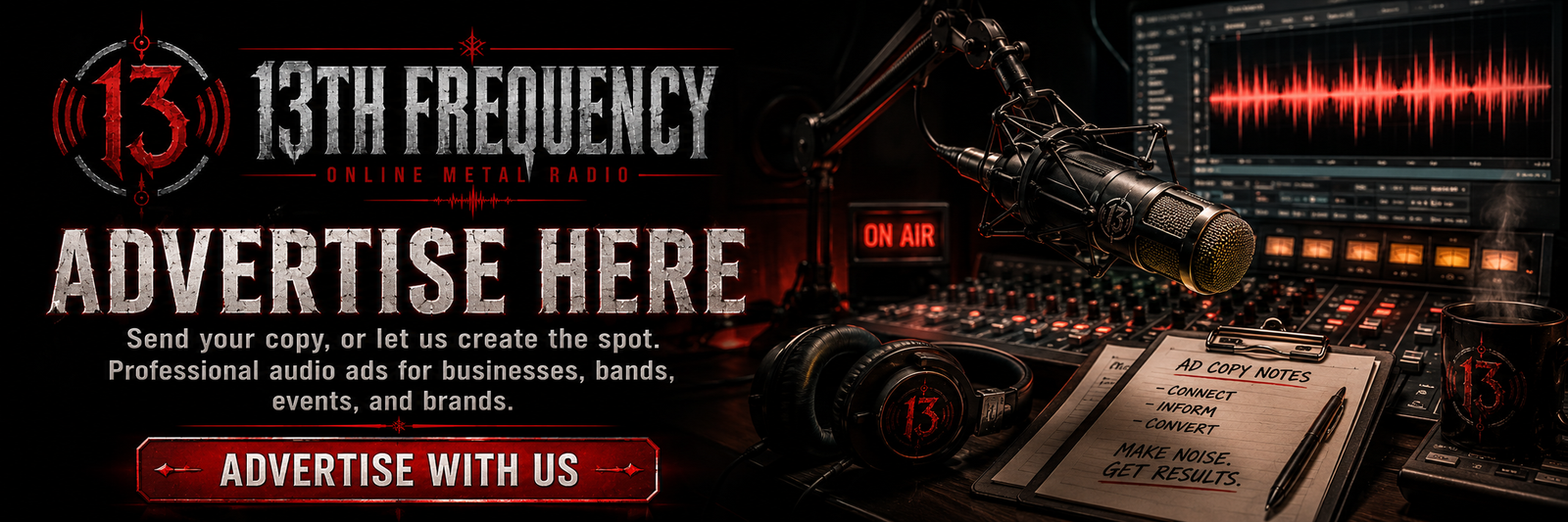 Advertise on 13th Frequency